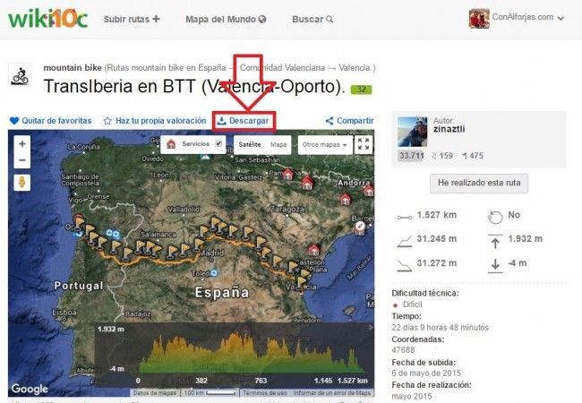 Wikiloc Rutas Tutorial de Wikiloc para Cicloturistas - Con Alforjas