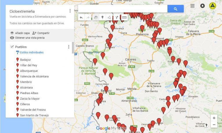 Diseñar Rutas en Bicicleta con Google Maps - Con Alforjas