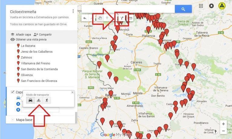 Diseñar Rutas en Bicicleta con Google Maps - Con Alforjas