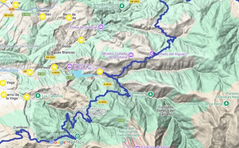 Mapa de oficinas de Correos para cicloturismo