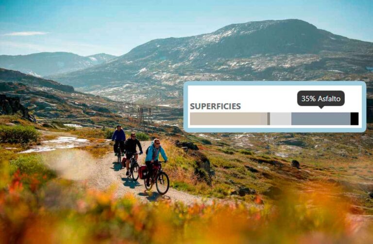 Tramo de la ruta cicloturista Rallarvegen