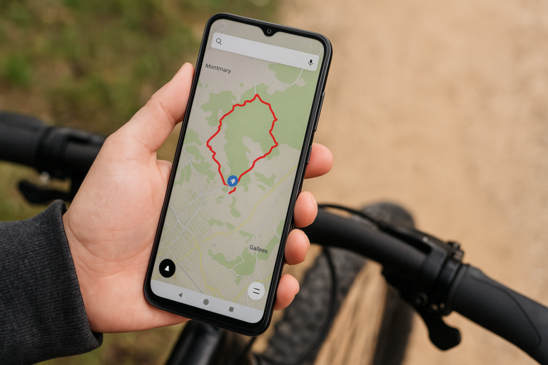 Seguir un track en bicicleta con el móvil