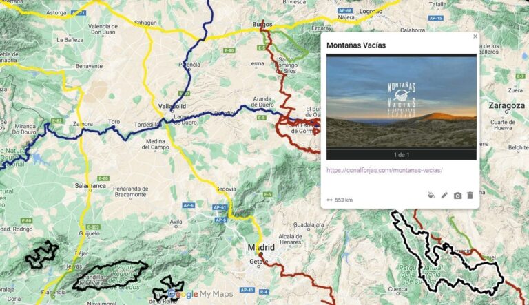 Mapa cicloturismo rutas